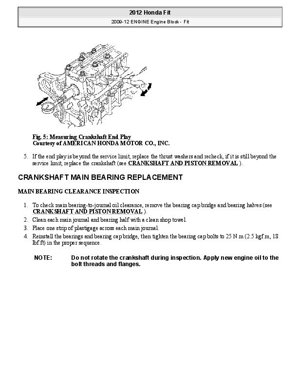 Honda Fit/Jazz 2001-2014 Workshop Repair & Service Manual